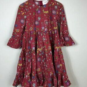La Double J Bambi Dress in Babe Bordeaux Size Small